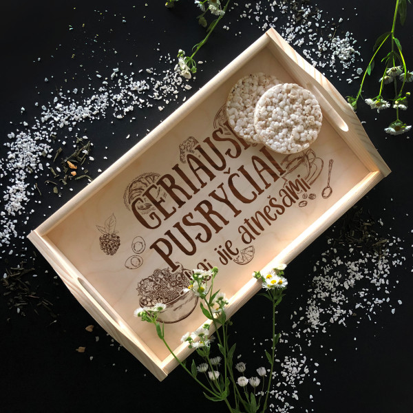 Medinis pusryčių padėklas "Geriausi pusryčiai"