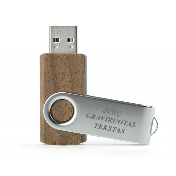 Medinis USB raktas (su galimybe išgraviruoti už papildomą kainą) (8 GB)
