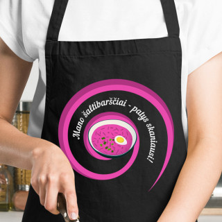 Medvilninė prijuostė "Mano šaltibarščiai - patys skaniausi"