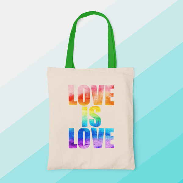 Medžiaginis maišelis "Love is love"