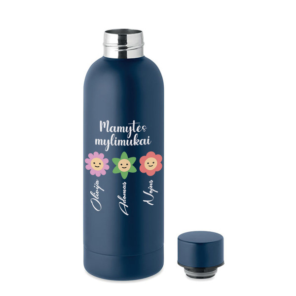 Metalinė termo gertuvė "Mamytės mylimukai" su Jūsų pasirinktais vardais (500ml)