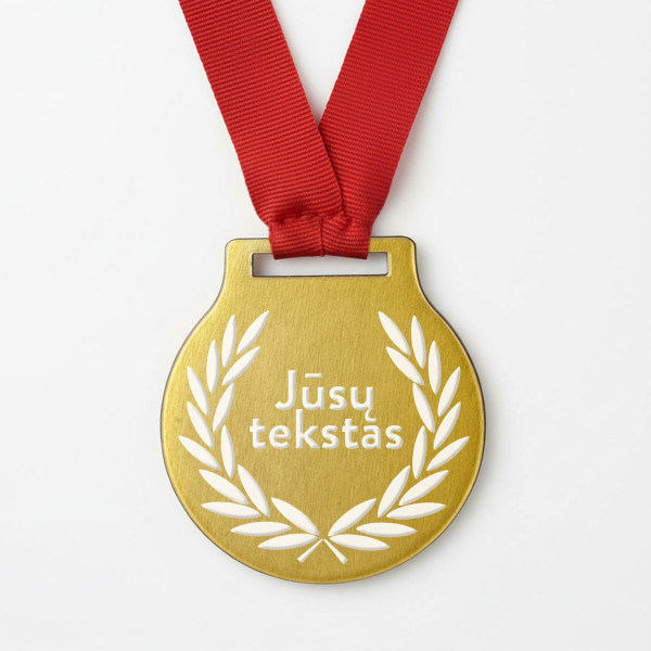 Metalinis medalis su Jūsų pasirinktu tekstu