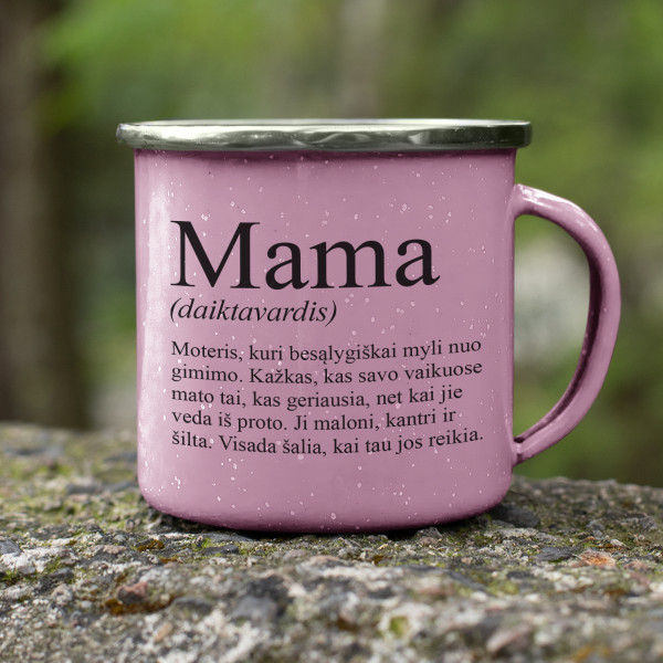 Metalinis puodelis "Mama"