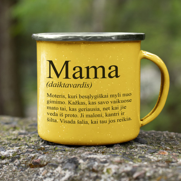 Metalinis puodelis "Mama"