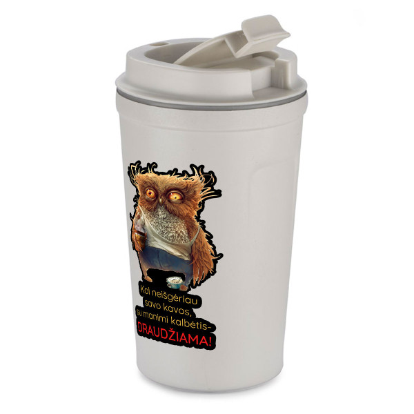 Metalinis termopuodelis "Kol neišgėriau savo kavos" (400ml)