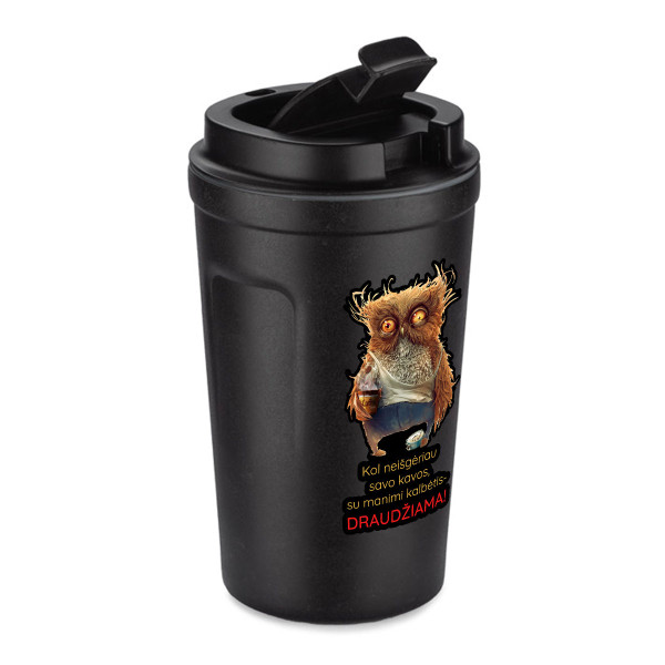 Metalinis termopuodelis "Kol neišgėriau savo kavos" (400ml)