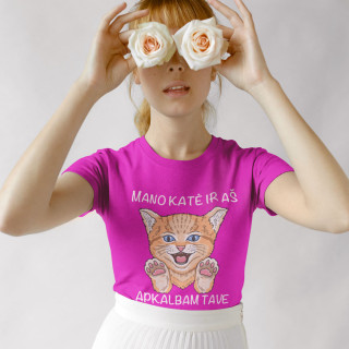 Moteriški marškinėliai "Aš ir mano katė"