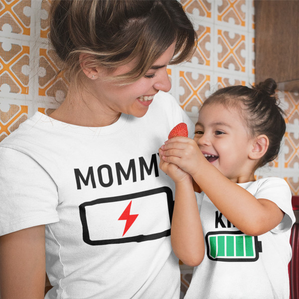 Moteriški marškinėliai "Baterija - Mommy"