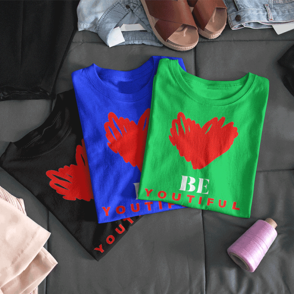 Moteriški marškinėliai "Be youtiful"