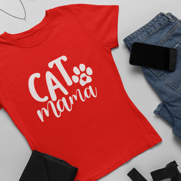 Moteriški marškinėliai "Cat mama"