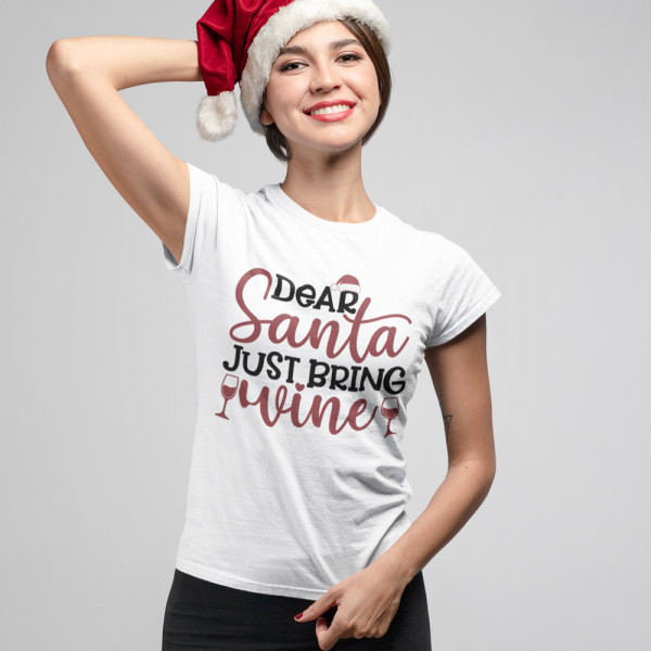 Moteriški marškinėliai "Dear Santa"