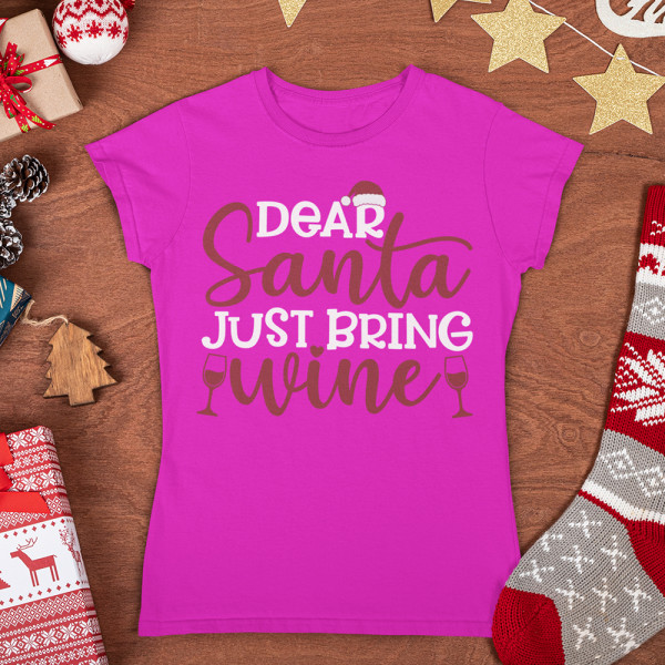 Moteriški marškinėliai "Dear Santa"