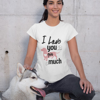 Moteriški marškinėliai "I love you"