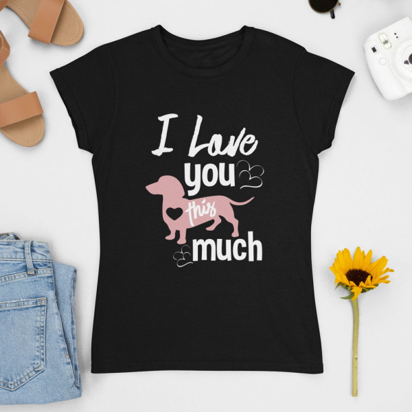 Moteriški marškinėliai "I love you"