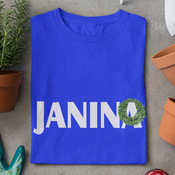 Moteriški marškinėliai "Janina su vainiku"