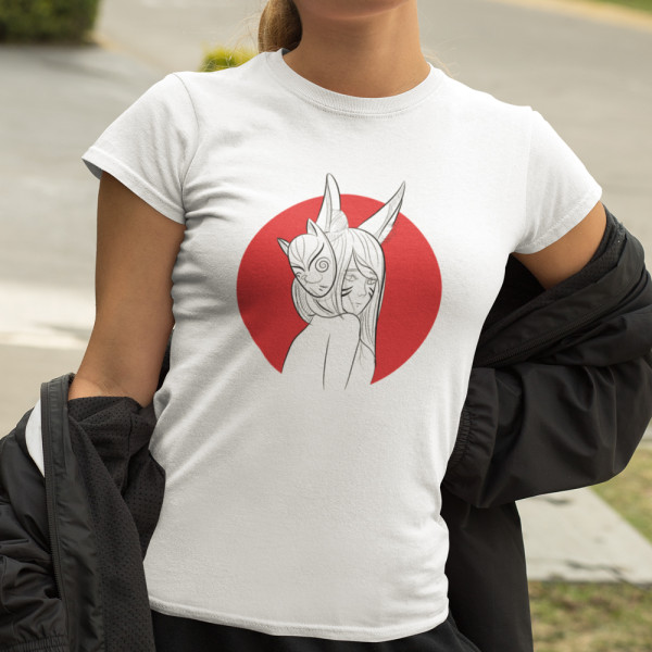 Moteriški marškinėliai "Kitsune lapė"