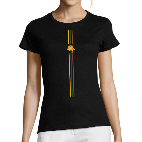 Moteriški marškinėliai "Lietuvos trispalvė ir vytis"