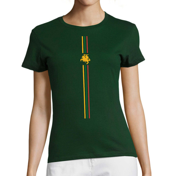 Moteriški marškinėliai "Lietuvos trispalvė ir vytis"