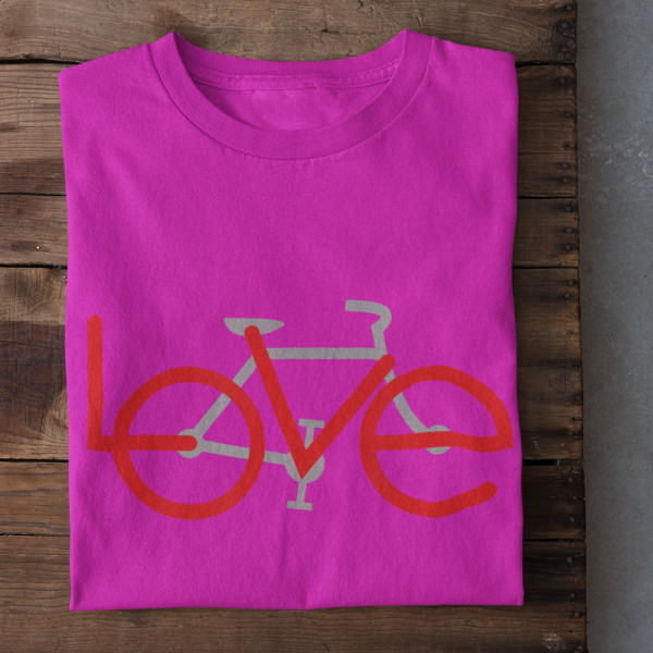 Moteriški marškinėliai "Love bike"