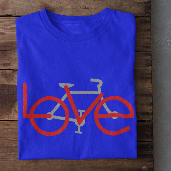 Moteriški marškinėliai "Love bike"