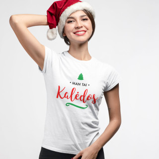 Moteriški marškinėliai „Man tai Kalėdos“