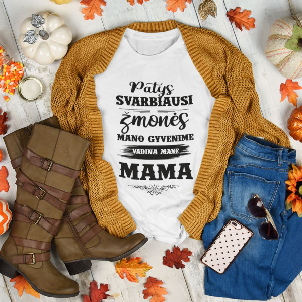 Moteriški marškinėliai "Mane vadina MAMA"