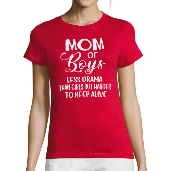 Moteriški marškinėliai "Mom of boys"
