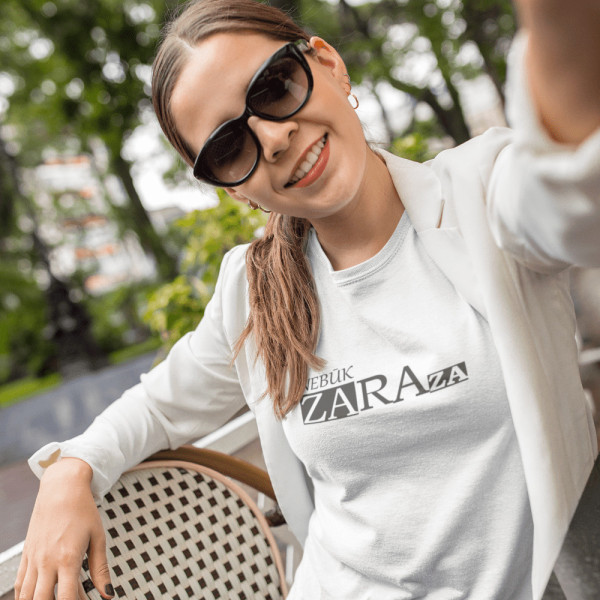 Moteriški marškinėliai "Nebūk zaraza" Moteriški marškinėliai "Nebūk zaraza"