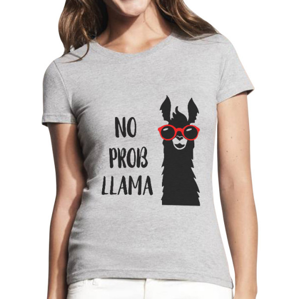 Moteriški marškinėliai "No prob-llama"