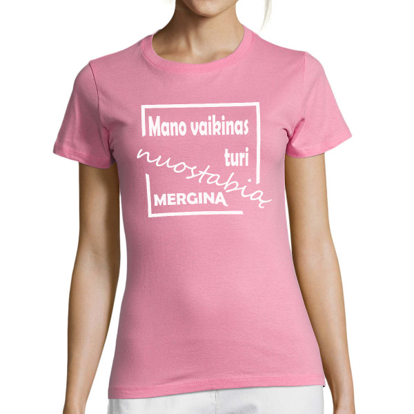 Moteriški marškinėliai "Nuostabi mergina"