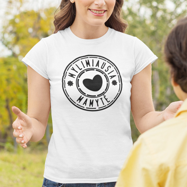 Moteriški marškinėliai "Pati mylimiausia mamytė"