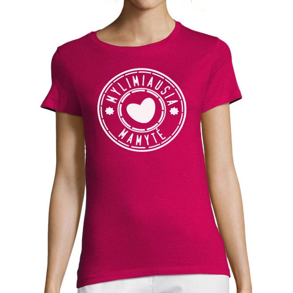 Moteriški marškinėliai "Pati mylimiausia mamytė"