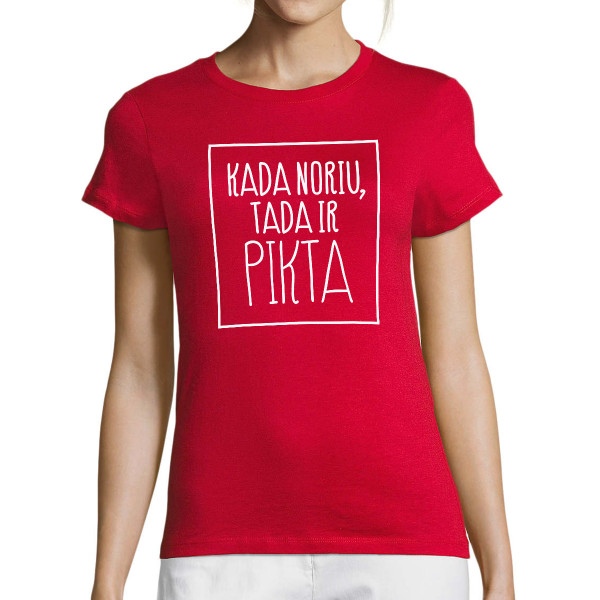 Moteriški marškinėliai "Pikta"