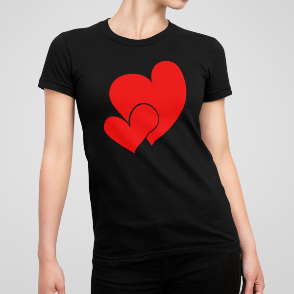 Moteriški marškinėliai "Širdelės"