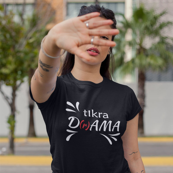 Moteriški marškinėliai „Tikra D(r)ama“