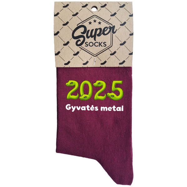 Moteriškos kojinės "2025 - Gyvatės metai"