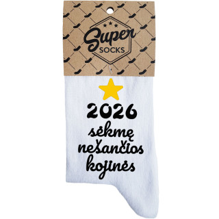 Moteriškos kojinės "2026 metais sėkmę nešančios kojinės"
