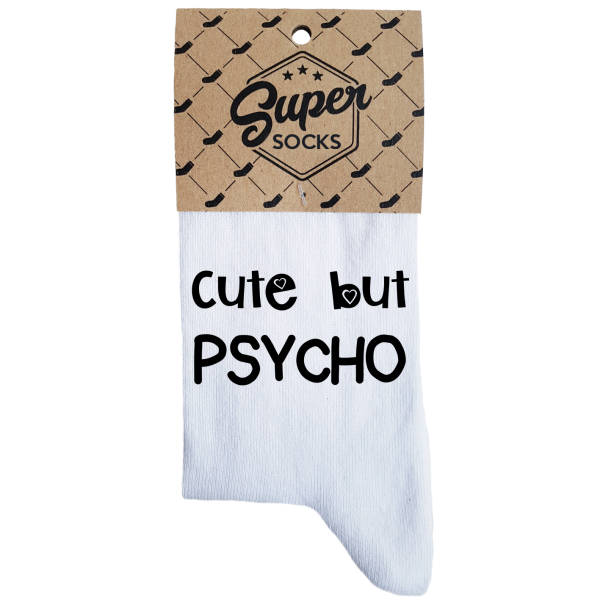 Moteriškos kojinės „Cute but psycho“ 