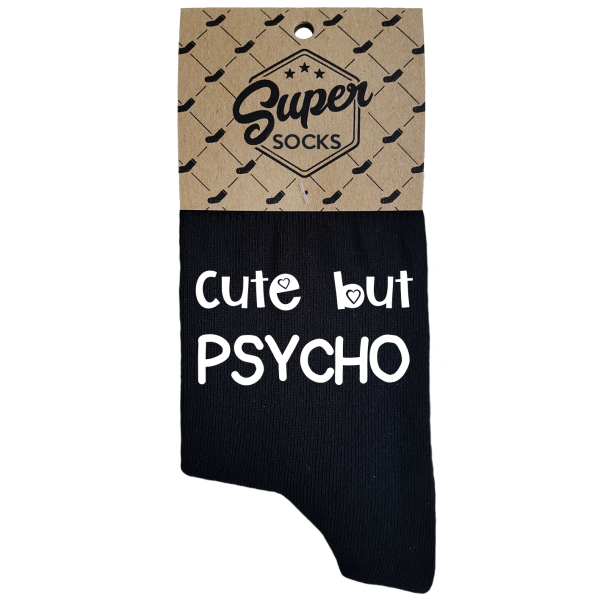 Moteriškos kojinės „Cute but psycho“ 