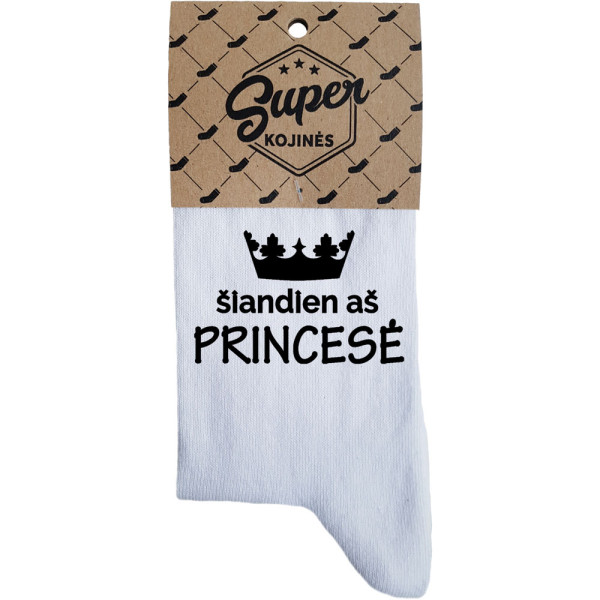 Moteriškos kojinės „Šiandien aš princesė“
