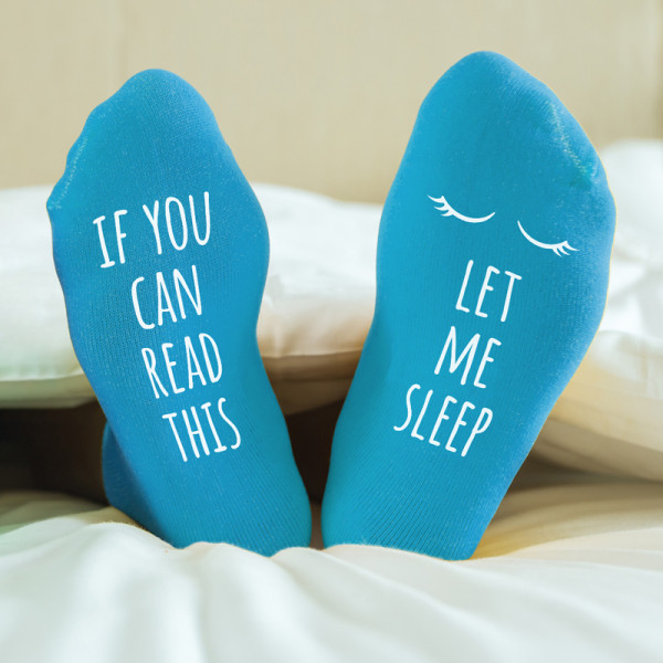 Moteriškos  kojinės su spauda ant padų "Let me sleep"
