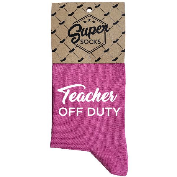Moteriškos kojinės „Teacher off duty“ 