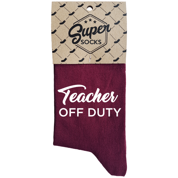 Moteriškos kojinės „Teacher off duty“ 