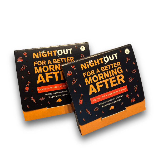 NIGHTOUT maisto papildas nuo pagirių, 5 pakuotės