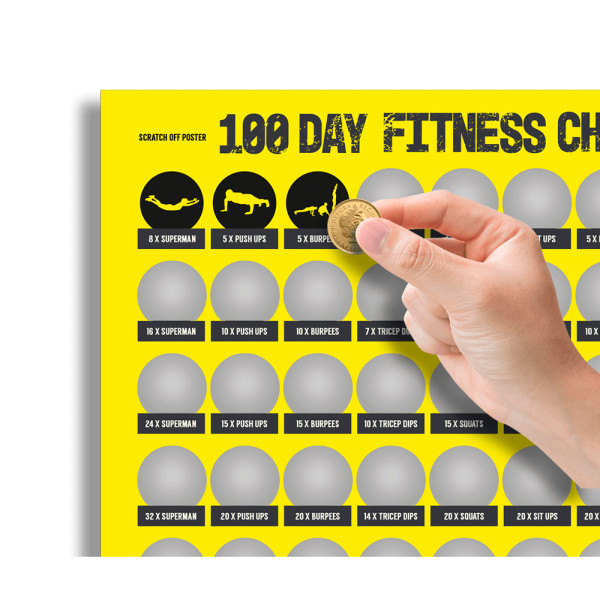 Nutrinamas plakatas "100 days of fitness"
