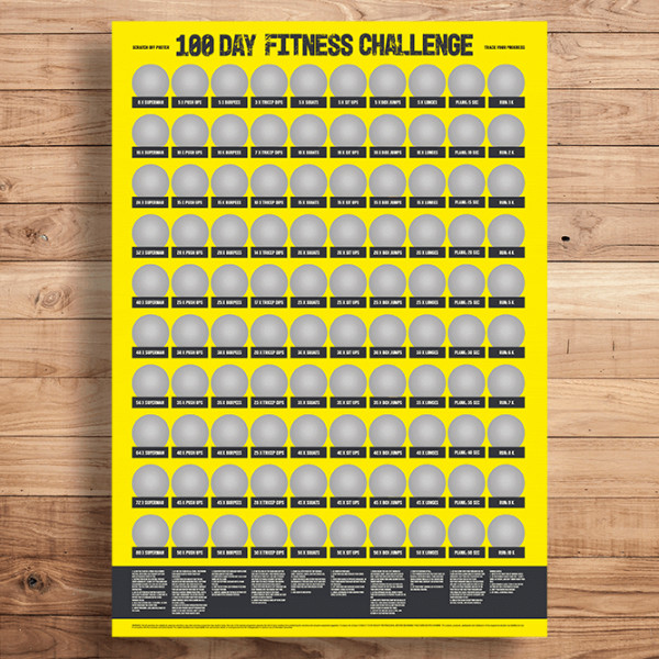 Nutrinamas plakatas "100 days of fitness"