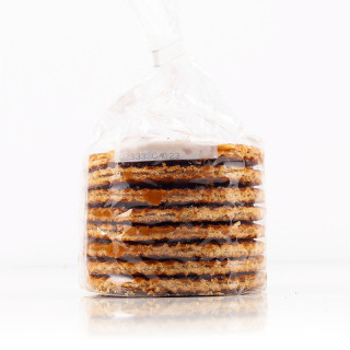 Olandiški vafliai su karamelės įdaru, 250g.