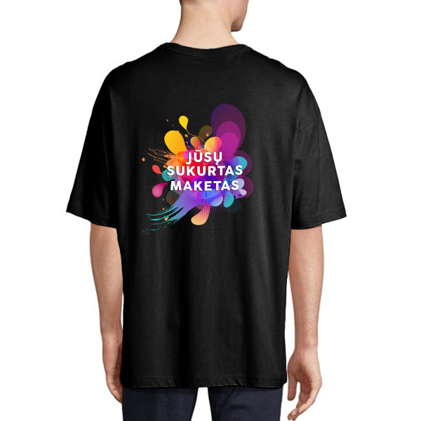 Oversized premium UNISEX marškinėliai su Jūsų sukurtu dizainu