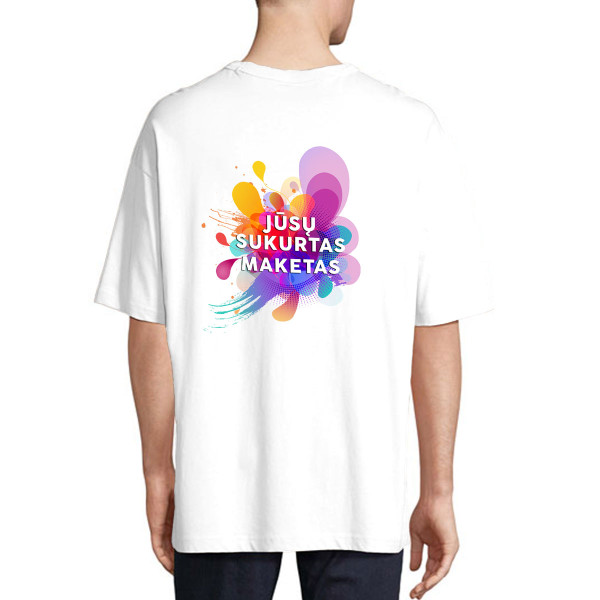 Oversized premium UNISEX marškinėliai su Jūsų sukurtu dizainu