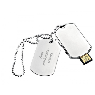 Pakabukas iš aliuminio su USB raktu ir (su galimybe išgraviruoti už papildomą kainą) (8GB)
